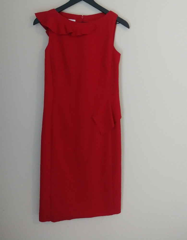 NWT Akris Punto Ruffle Midi Dress. Size 6